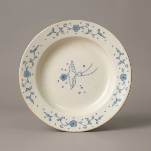 Hand-Painted Good News Dove 8-inch Ceramic Plate