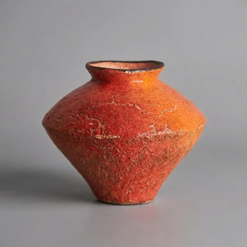 Hammered Textured Ceramic Vase