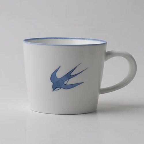 Spring Swallow Hand-Painted High-Fire Underglaze Mug