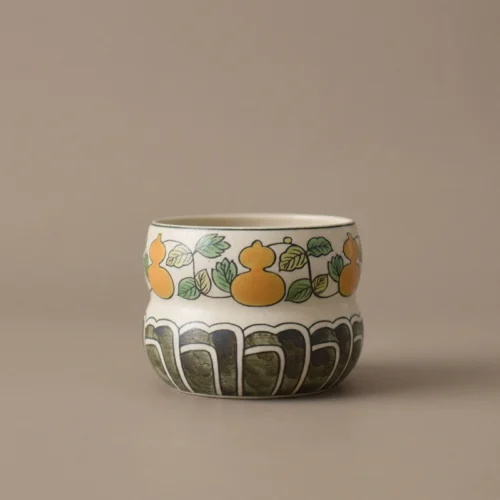 Gourd Blessing Hand-Painted Underglaze Coffee Cup