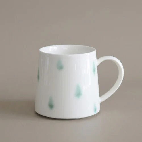Forest Impression Hand-Painted High-Fire Underglaze Mug