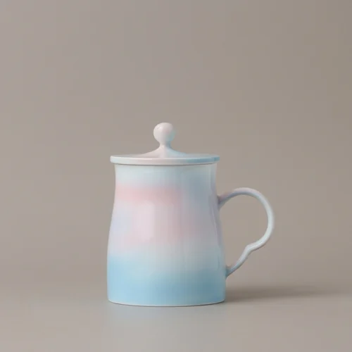 Sunset in Hand – Raw Mineral Gradient Mug