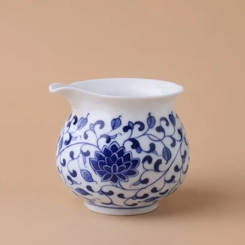 Hand-Painted Intertwining Lotus Tea Pitcher