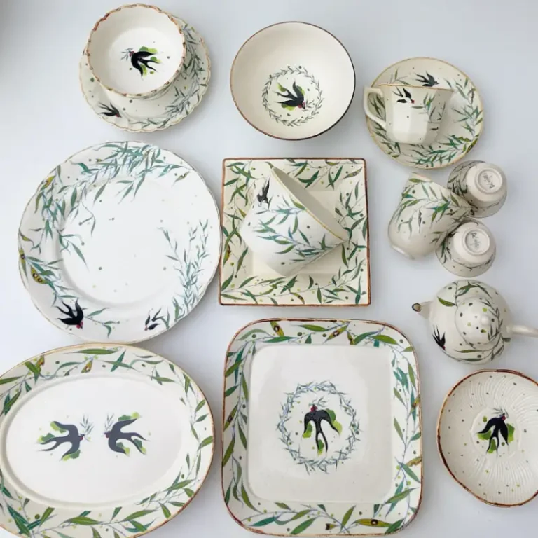 Jingdezhen Flying Swallow Hand-Painted Tableware